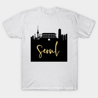 SEOUL SOUTH KOREA DESIGNER SILHOUETTE SKYLINE ART T-Shirt